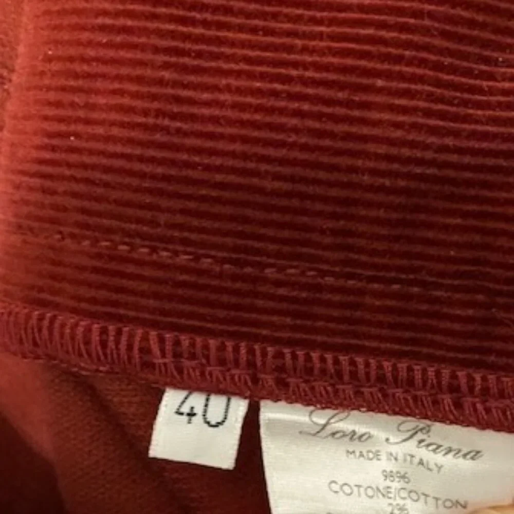 Loro Piana Straight Leg Rust Cords Size US 40